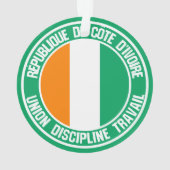Ivory Coast Round Emblem Ornament (achterkant)