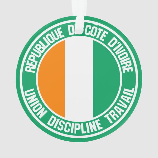 Ivory Coast Round Emblem Ornament (achterkant)