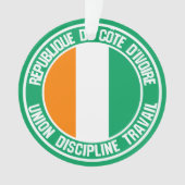 Ivory Coast Round Emblem Ornament (voorkant)