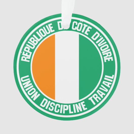 Ivory Coast Round Emblem Ornament (voorkant)