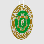 Ivory Coast Round Emblem Ornament (voorkant)