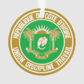 Ivory Coast Round Emblem Ornament (achterkant)