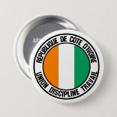 Ivory Coast Round Emblem Ronde Button 7,6 Cm (Voorkant /achterkant)