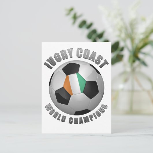 IVORY COAST SOCCER CHAMPES BRIEFKAART (Staand voorkant)