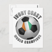 IVORY COAST SOCCER CHAMPES BRIEFKAART (Voorkant / Achterkant)