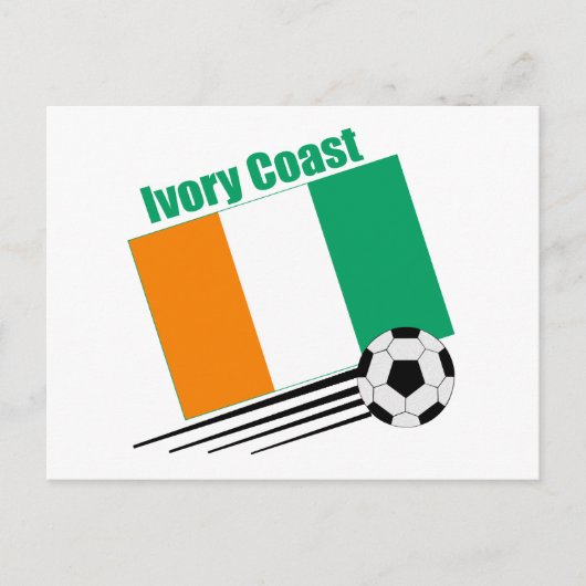 Ivory Coast Soccer Team Briefkaart (Voorkant)