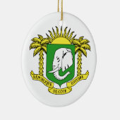 Ivory+Coast Star Keramisch Ornament (Rechts)