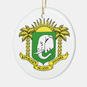 Ivory+Coast Star Keramisch Ornament (Links)