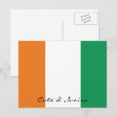 Ivory Coast vlag kleuren briefkaart (Voorkant / Achterkant)