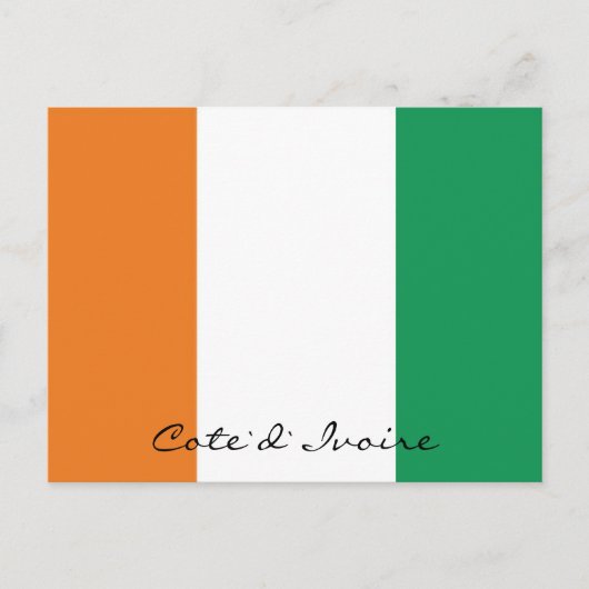 Ivory Coast vlag kleuren briefkaart (Voorkant)