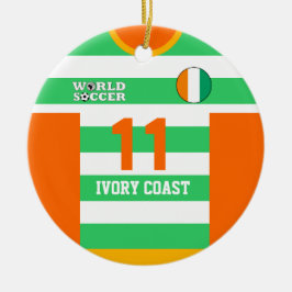 Ivory Coast World Soccer Jersey Ornament