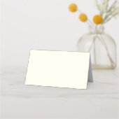 Ivory Color Simple Stylized Script Wedding Plaatskaartje (Achterkant)