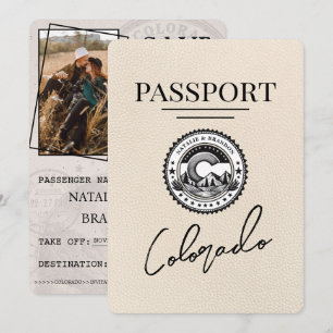 Ivory Colorado Passport De datum opslaan Save The Date