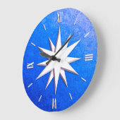 Ivory compass roos - achtergrond saffierglas grote klok (Hoek)