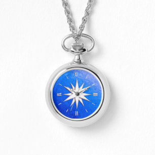 Ivory compass roos - achtergrond saffierglas horloge