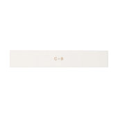 Ivory Copper Monogram Modern Wedding Uitnodigingen Wikkel (Vlak)