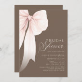 Ivory Coquette Bow Vrijgezellenfeest Kaart (Voorkant / Achterkant)