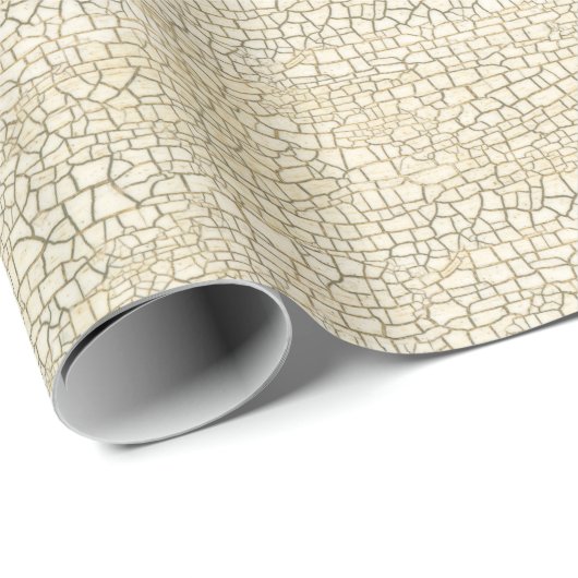 Ivory Crackle Texture Cadeaupapier (Rol Hoek)