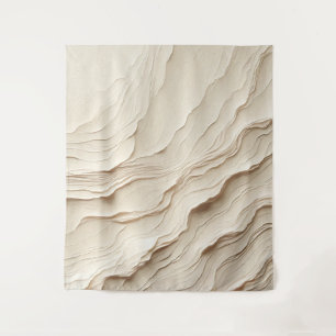 Ivory Cream Bohemian Boho Textured Look Wandkleed