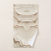 Ivory Cream Bohemian Natuurlijke Textured Look Bad Handdoek (Handdoek)