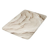 Ivory Cream Bohemian Natuurlijke Textured Look Badmat (Gekanteld)