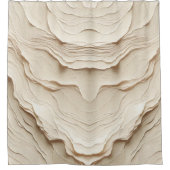 Ivory Cream Bohemian Natuurlijke Textured Look Douchegordijn (Voorkant)