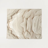 Ivory Cream Bohemian Natuurlijke Textured Look Wandkleed (Voorkant (horizontaal))