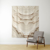 Ivory Cream Bohemian Natuurlijke Textured Look Wandkleed (In situ)