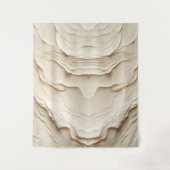 Ivory Cream Bohemian Natuurlijke Textured Look Wandkleed (Voorkant)