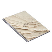 Ivory Cream Bohemian Textured Look Notitieboek (Rechterzijde)