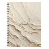 Ivory Cream Bohemian Textured Look Notitieboek (Voorkant)
