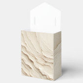 Ivory Cream Bohemian Textured Wedding Bedankdoosjes (Geopend)