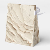 Ivory Cream Bohemian Textured Wedding Bedankdoosjes (Achterkant)