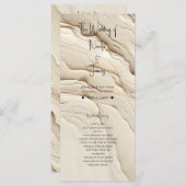 Ivory Cream Bohemian Textured Wedding Programmakaart (Voorkant / Achterkant)