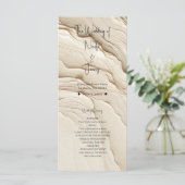 Ivory Cream Bohemian Textured Wedding Programmakaart (Staand voorkant)