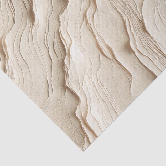 Ivory Cream Bohemian Textured Wedding Tissuepapier (Detail)