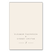 Ivory Cream Elegant Wedding Guest Table Place Card Kaart (Voorkant)