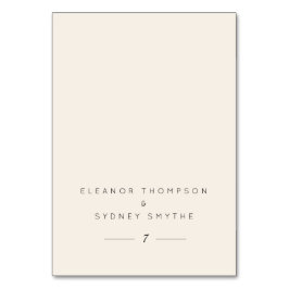 Ivory Cream Elegant Wedding Guest Table Place Card Kaart