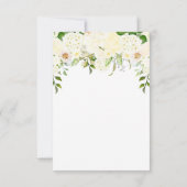 Ivory Cream Floral Greenery Sip en See Baby Kaart (Achterkant)