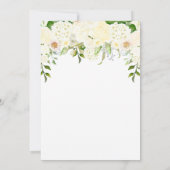 Ivory Cream Floral Greenery Waterverf Baby shower Kaart (Achterkant)