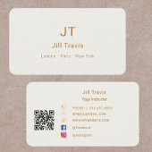 Ivory cream gold modern minimalist premium visitekaartje