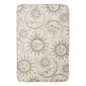 Ivory Cream Magic  Celestial Sun Moon Stars Badmat (Voorkant Verticaal)
