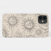 Ivory Cream Magic Celestial Sun Moon Stars Case-Mate iPhone Case (Achterkant (horizontaal))