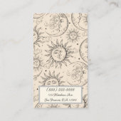 Ivory Cream Magic  Celestial Sun Moon Stars Visitekaartje (Achterkant)