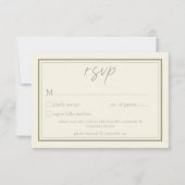 Ivory Cream Minimalist Frame Wedding QR Code RSVP Kaartje (Voorkant)