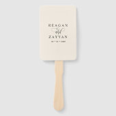 Ivory Cream Minimalistisch Huwelijksprogramma Handwaaier (Voorkant)