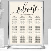 Ivory Cream Minimalistische Bruiloft Zitkaarten Poster