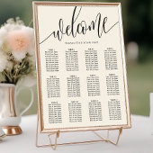 Ivory Cream Minimalistische Bruiloft Zitkaarten Poster