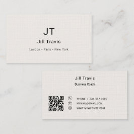 Ivory cream modern minimalst luxury visitekaartje