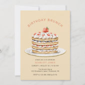 Ivory Cream Pannenkoeken Modern Casual Verjaardags Kaart (Voorkant)